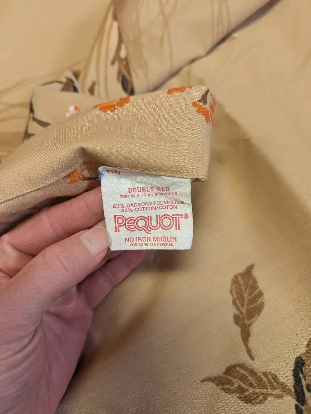 Little Chickadee By Pequot Muslin Vtg 70's Flat Sheet & Pillowcase Set Double